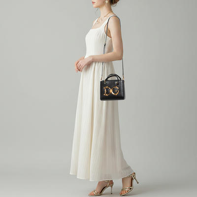 Dolce & Gabbana DG Girls Black Leather Tote