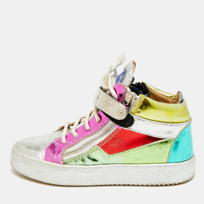Giuseppe Zanotti Size 36 Multicolor Patent Leather High Top Sneakers