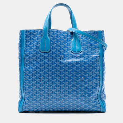 Goyard Blue Goyardine Voltaire