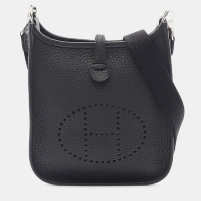 Hermes Black Hermes Evelyne I TPM Black Taurillon Bag