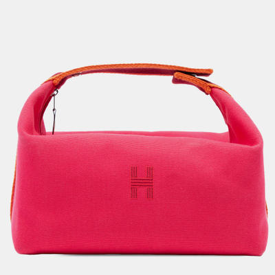 Hermes Pink Hermes Dark Pink Large Toile Bride A Brac Case