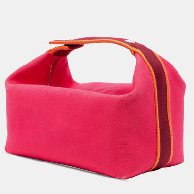 Hermes Pink Hermes Dark Pink Large Toile Bride A Brac Case