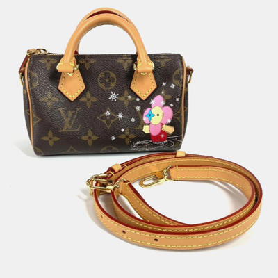 Louis Vuitton Vivienne Nano Speedy Monogram Brown Coated Canvas Shoulder Bag