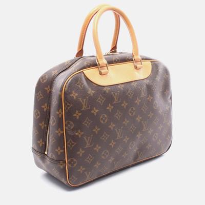 Louis Vuitton Deauville Bowling Vanity Handbag M47270 Monogram Canvas Used Women
