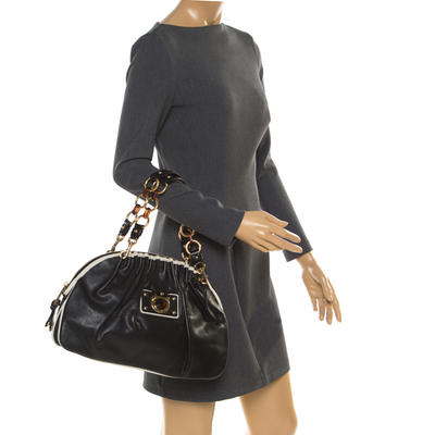 Marc Jacobs Black Leather Capra Satchel