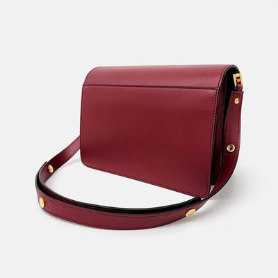 Marni Burgundy Leather Marni trunk Bag