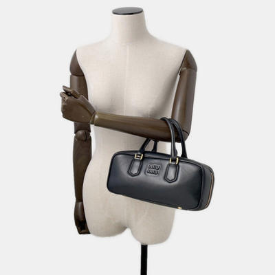 Miu Miu Miu Handbag Arcadi Leather 2-Way Black