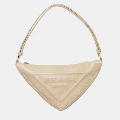 Prada Leather Triangle Pouch Bag