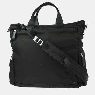 Prada Black Nylon Tote Bag