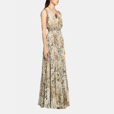 Roberto Cavalli Printed Silk Maxi Dress IT 40