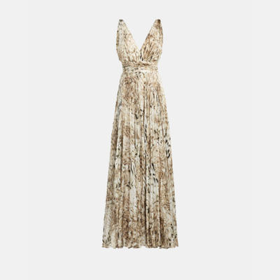 Roberto Cavalli Printed Silk Maxi Dress IT 40