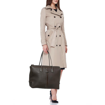 Tod's Dark Brown Leather Di Tote