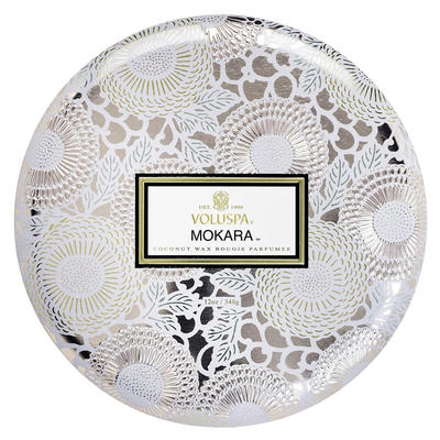 3 Wick Decorative Tin Candle - Mokara