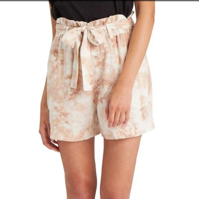High Tide Tie-dyed Paperbag-waist Shorts