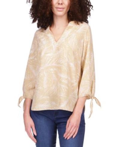 Printed Tie-cuff Top