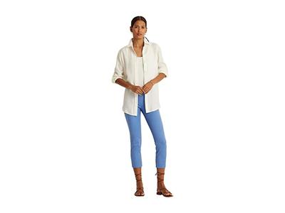 Twill Cropped Skinny Pants