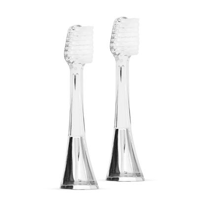 Zina45 Sonic Pulse Replacement Toothbrush Heads - Chrome Silver