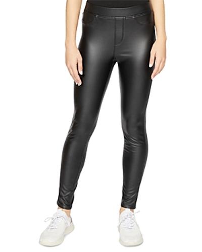 Runway Faux-Leather Leggings In Black - M