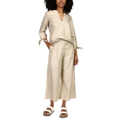 Cropped Wide-leg Trousers In Dune - 14P