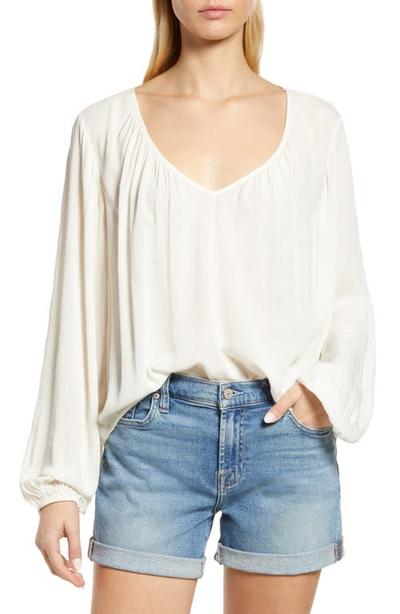 Relaxed High-Low Blouse In Muslin - S
