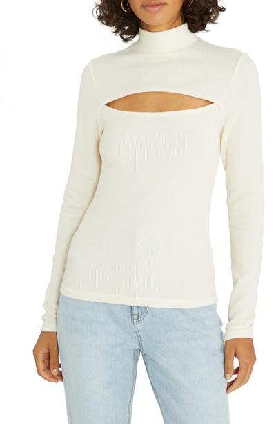 Cut It Out Ribbed Sweater In Moonlight - S