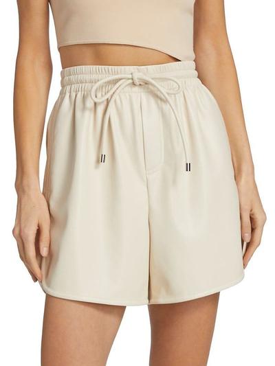 Women's Ryder Faux Leather Shorts - Off White - S