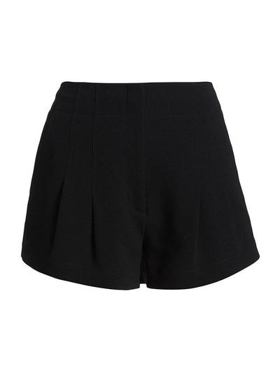Women's Garcia Pleated High-waisted Shorts - Black