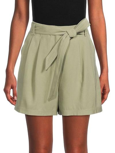 Bcbgmaxazria Women's Belted High-waist Shorts - Oil Green - M