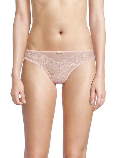 B. Tempt'd By Wacoal Women's Lace Encounter Bikini Cut Briefs - Rose Smoke - M
