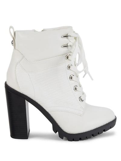 Women's Paxin Textured Booties - Bright White - 8.5