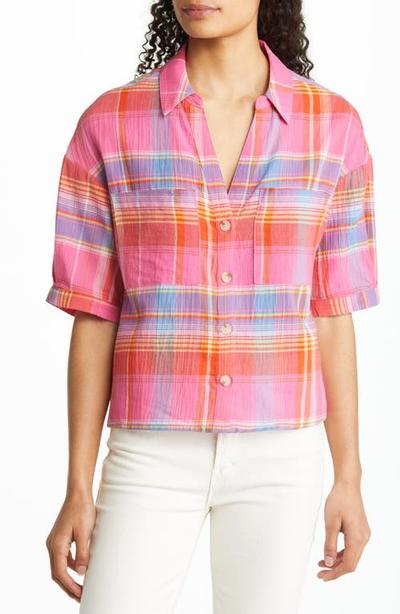 Easy Pocket Button-up Shirt In Sunny Madras