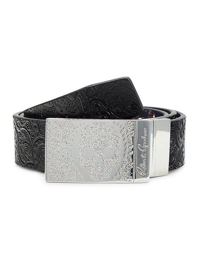 Men's Cosmos Reversible Leather Belt - Black Multi - 34