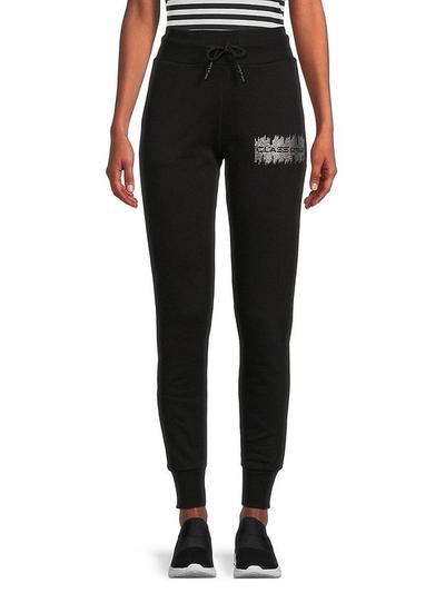 Cavalli Class Women's Logo Cotton Joggers - Black - L