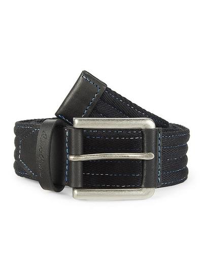 Men's Textured Belt - Black Blue - 42