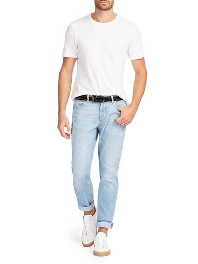 Men's Paisley Reversible Leather Belt - Black Brown - 44