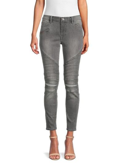 Women's High Rise Moto Skinny Jeans - Grey - 29(6-8)