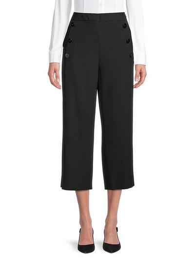 DKNY Women's Sailor Cropped Pants - Black - 12