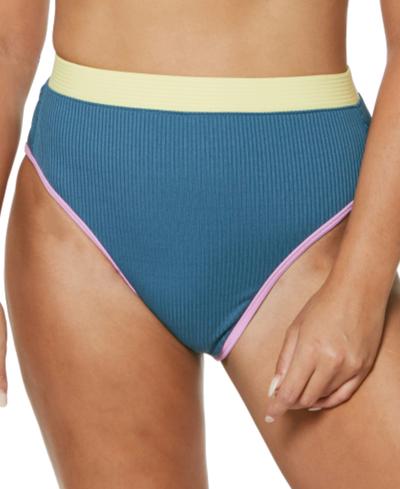 Chop & Change High-waisted Bikini Bottoms In Navy Blue/sol - XL