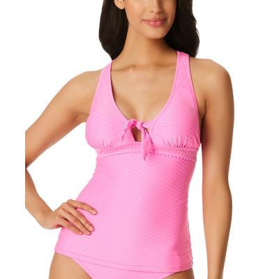 Pretty In Pique Strappy-back Tankini Top In Femme - S
