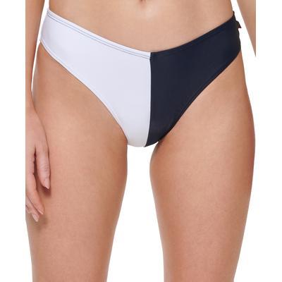 V-cut Bikini Bottoms In Sail Away Stripe Sky Captain/soft White