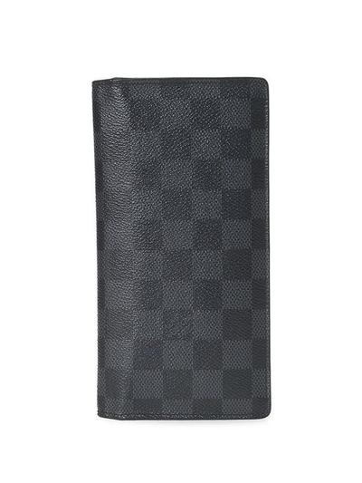 Brazza Damier Graphite Canvas Bi Fold Wallet - Black