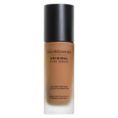 Original Pure Serum Radiant Natural Liquid Foundation Mineral SPF 20 - Medium Deep Neutral 4.5 (Medium deep rich neutral skin with a peach hue)