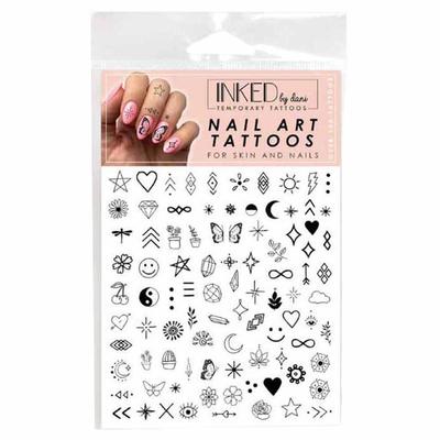 Nail Art Tattoos - For Skin & Nails - B&W