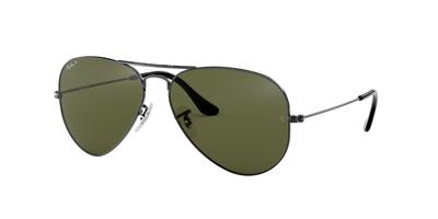 Aviator Classic Polarized Sunglasses - RB3025 - Polished Gunmetal/G-15 Green