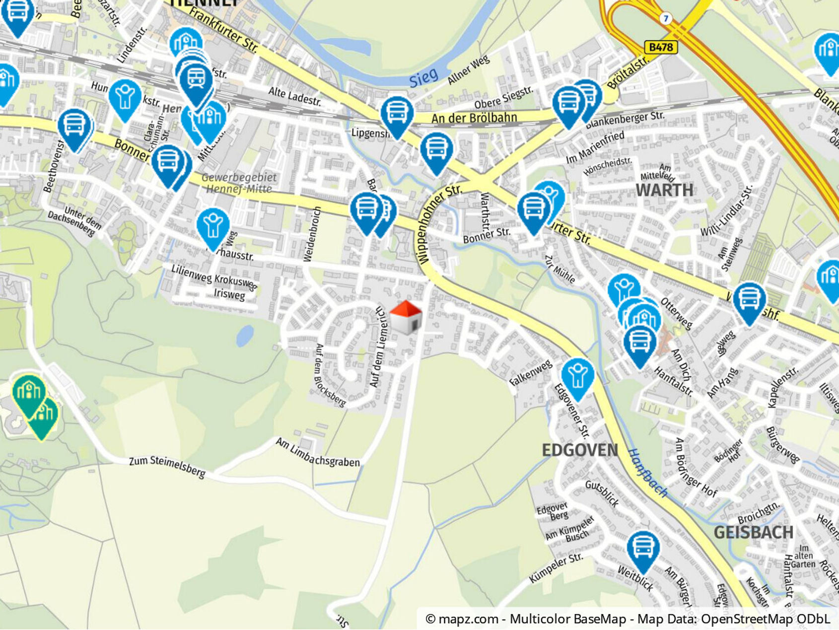 Infrastruktur vor Ort – Wohnbaugrundstück in Hennef, Bild 8