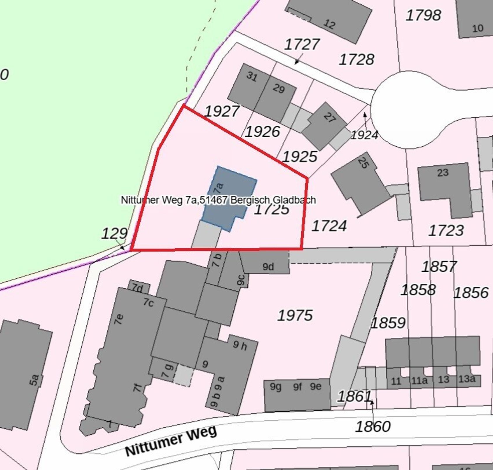 Grundstücksfläche – Wohnbaugrundstück in Bergisch Gladbach, Bild 7
