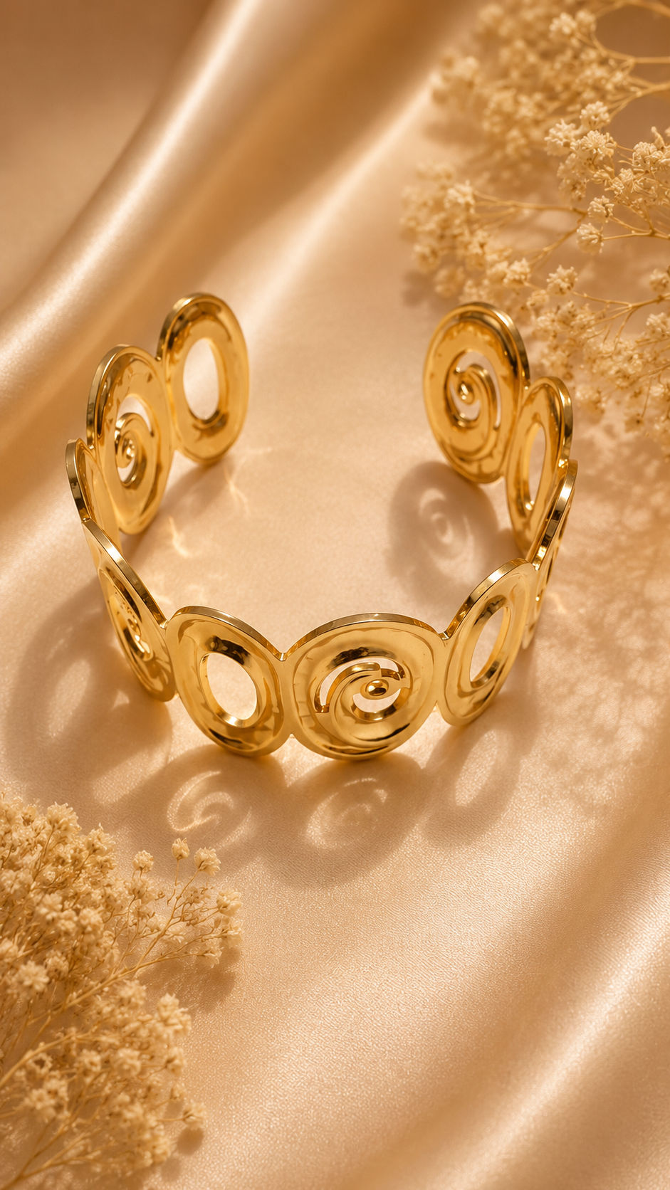 Golden Orbit Cuff Bracelet