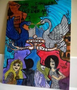 Artwork titled "Book Cover collage", submitted by Morgan Tyler on October 27, 2023.