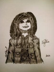 Artwork titled "Agatha of Woods Beyond", submitted by Morgan Tyler on October 27, 2023.