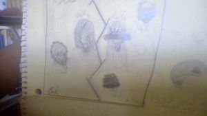 Artwork titled "When you get bored in class…….", submitted by Ari on October 27, 2023.